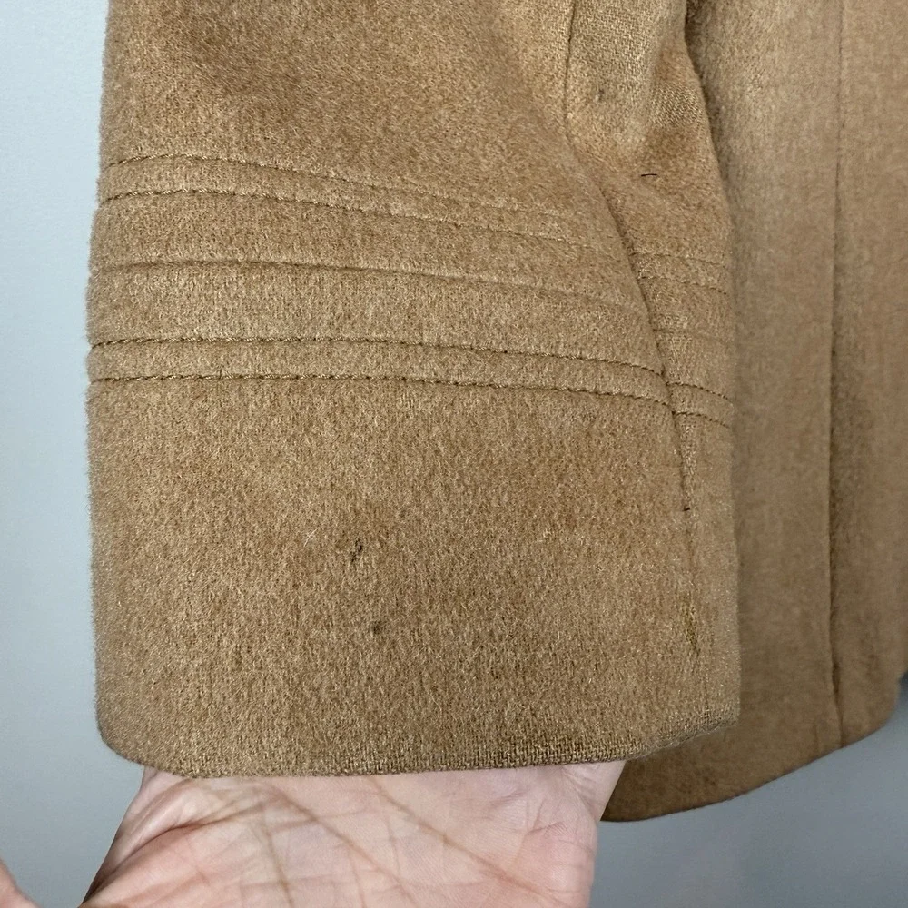 J. Crew Pea Car Coat Women 12 Beige Carrie Wool Cashmere Classic Old Money - Picture 6 of 9